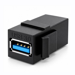 USB 3.0 Type-A Dişi-Dişi Keystone Adaptör 5Gbps Siyah