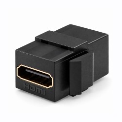 HDMI 2.0 Dişi-Dişi Keystone Adaptör 4K 60Hz 180° Siyah