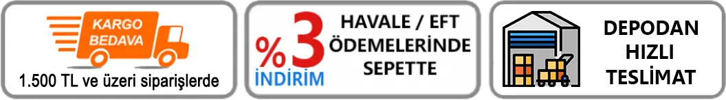 1500 TL ve üzeri Kargo Bedava