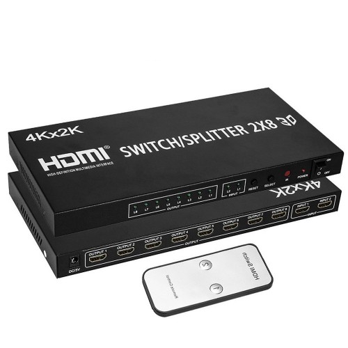 2 Giriş 8 Çıkış 2x8 HDMI Switch-Splitter 4K x 2K 2 Giriş 8 Çıkış 2x8 HDMI Switch-Splitter 4K x 2K