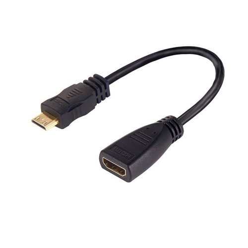 Mini HDMI Erkek to HDMI Dişi Kablo - 15cm