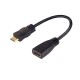 Mini HDMI Erkek to HDMI Dişi Kablo - 15cm
