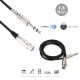 XLR 3-Pin Dişi 6.35mm Stereo Fiş Korumalı Mikrofon Ses Kablosu-1.8Metre