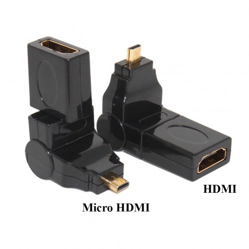 360 Derece Haraketli Micro HDMI Erkek to HDMI Dişi Dönüştürücü