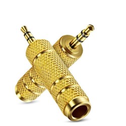 Gold Plated 3.5 mm Erkek - 6.35 mm Dişi Dönüştürücü Jack Adaptör Gold Plated 3.5 mm Erkek - 6.35 mm Dişi Dönüştürücü Jack Adaptör
