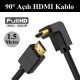 90 Derece Açılı L Tipi Erkek-Erkek HDMI Kablo - 1.5Metre