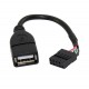 USB 2.0 Dişi Dupont 9 Pin Dişi Veri Anakart Adaptör Kablosu