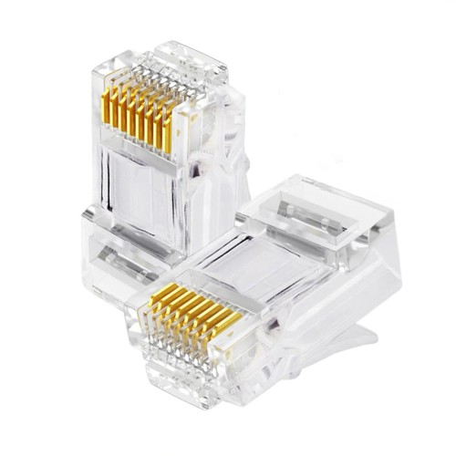 RJ45 CAT5e Jack Konnektör Altın Kaplama Ethernet Uç 8P8C 100'lü Paket