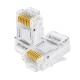 RJ45 CAT5e Jack Konnektör Altın Kaplama Ethernet Uç 8P8C 100'lü Paket