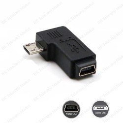 Micro USB Erkek to Mini USB Dişi Çevirici Adaptör