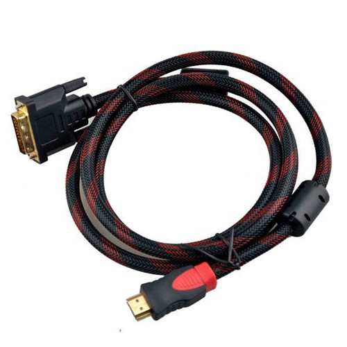 HDMI to DVI Çift Filtreli Örgülü 1.4 Metre Görüntü Kablosu