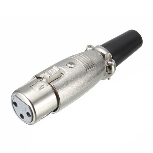 XLR 3-Pin Dişi Lehim Tipi Metal Enstrüman Konnektörü