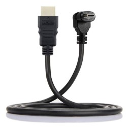 Micro HDMI to HDMI 90 Derece Açılı Mikro HDMI Tablet Kamera Kablosu 60cm