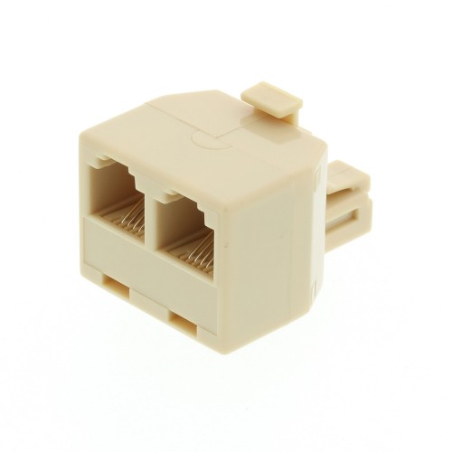 RJ11 6P4C 2'li Telefon Hattı Çoklayıcı Y-Splitter Adaptörü