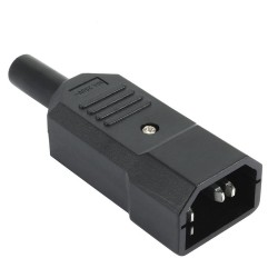Standart C14 Güç Kablosu Bağlantı Konektörü Erkek Fiş