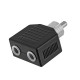 RCA Erkek to 2x3.5mm Mono Çevirici Adaptör