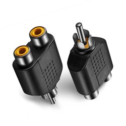 RCA Erkek to 2 RCA Dişi Ayırıcı Adaptör