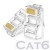 RJ45 CAT6 Jack Konnektör Altın Kaplama Ethernet Uç 8P8C 100'lü Paket