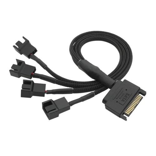 15 Pin SATA to 4 x 3Pin-4Pin PMW 12V PC Kasa Fanı Güç Adaptör Kablosu