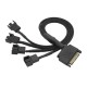 15 Pin SATA to 4 x 3Pin-4Pin PMW 12V PC Kasa Fanı Güç Adaptör Kablosu