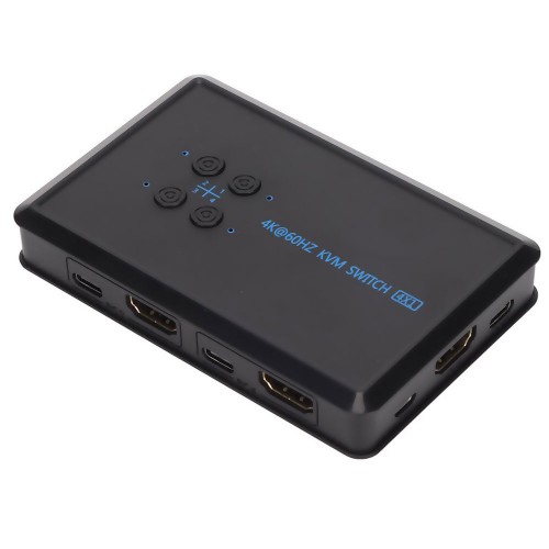 4 Port Anahtarlı HDMI+USB 4K KVM Switch 4 PC 1 Monitör