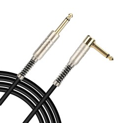 Yüksek Kalite 6.35mm Mono Düz - 6.35mm 1/4 inç Erkek Dik Açı Ses Kablosu 1,5 Metre