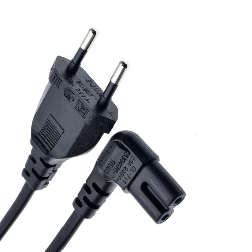 90 Derece Açılı L Tip C7 TV-Teyp-Işıldak-Playstation Güç Kablosu 1.5 Metre