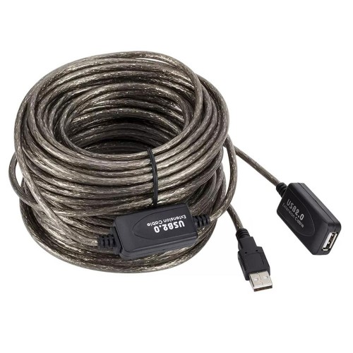 20 Metre Sinyal Güçlendiricili Çipli USB 2.0 Aktif USB Uzatma Kablosu