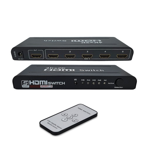 5 Port Uzaktan Kumandalı HDMI Swtich HDMI Seçici 5 Giriş 1 Çıkış 4Kx2K
